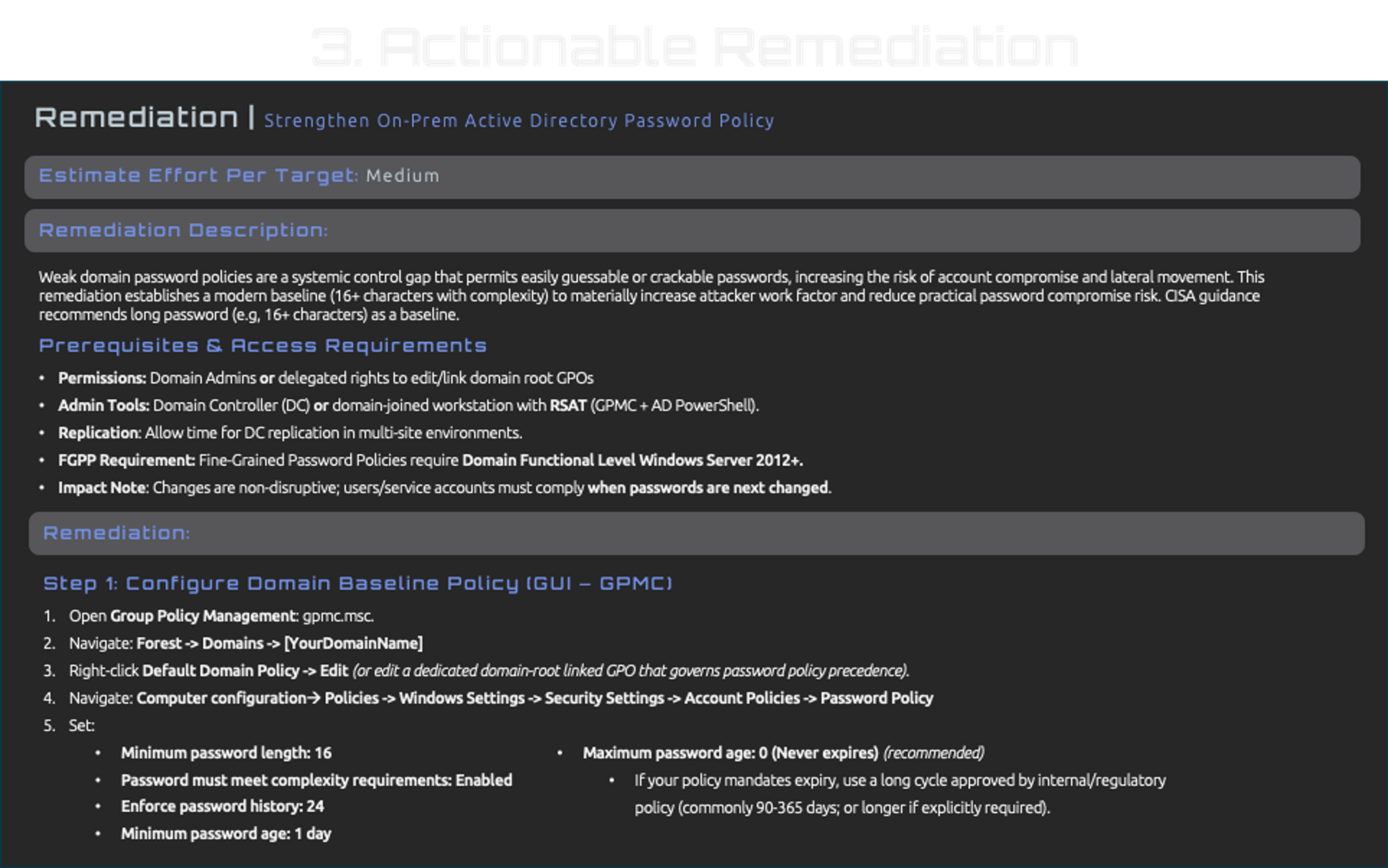 3.Actionable Remediation